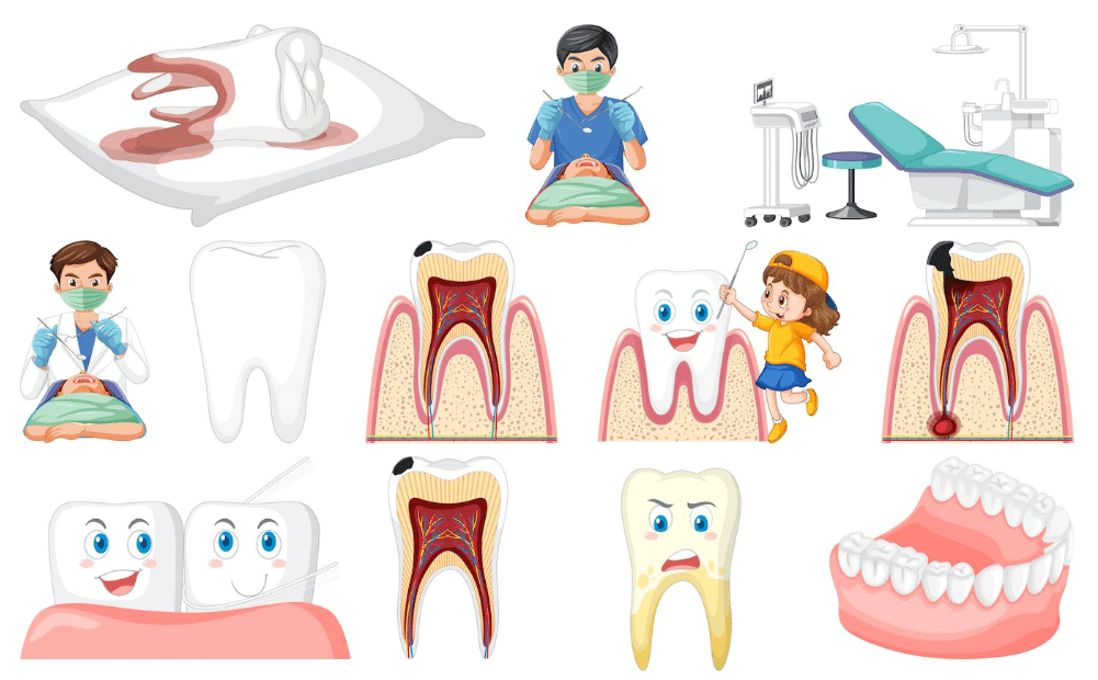 élimination tartres des dents avec le jet dentaire