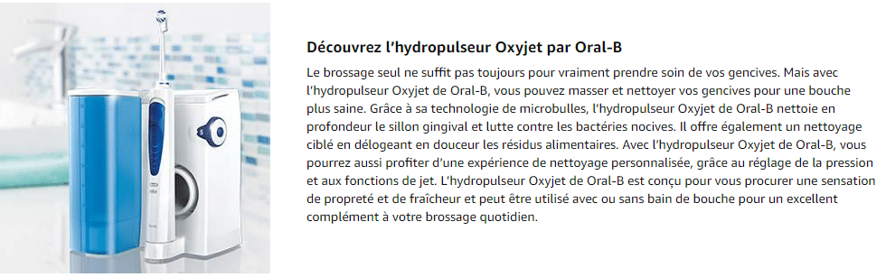  découvre le  jet dentaire Oxyjet Oral B 